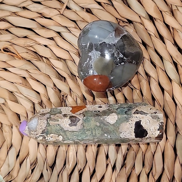 African Bloodstone Tower & Heart Bundle - Picture 4 of 7